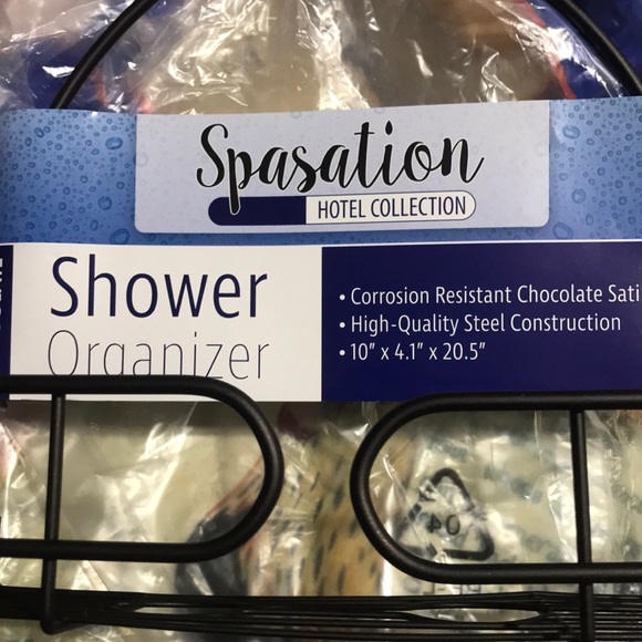 Spasation hotel collection shower organizer CHOCOLATE Satin Finish NEW NWT - Picture 1 of 4